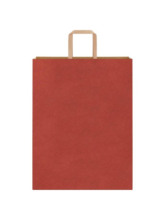 Paperikassit 50 kpl kahvoilla punainen 32x12x42 cm