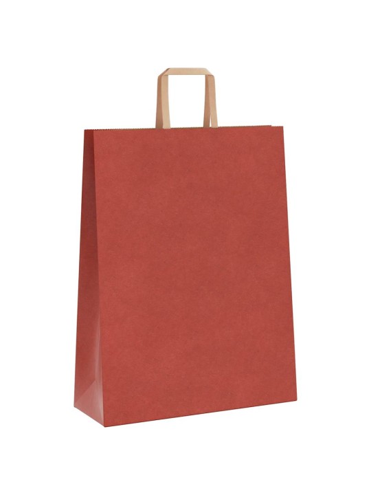 Paperikassit 50 kpl kahvoilla punainen 32x12x42 cm