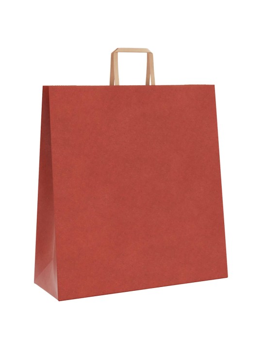 Paperikassit 50 kpl kahvoilla punainen 45x17x48 cm