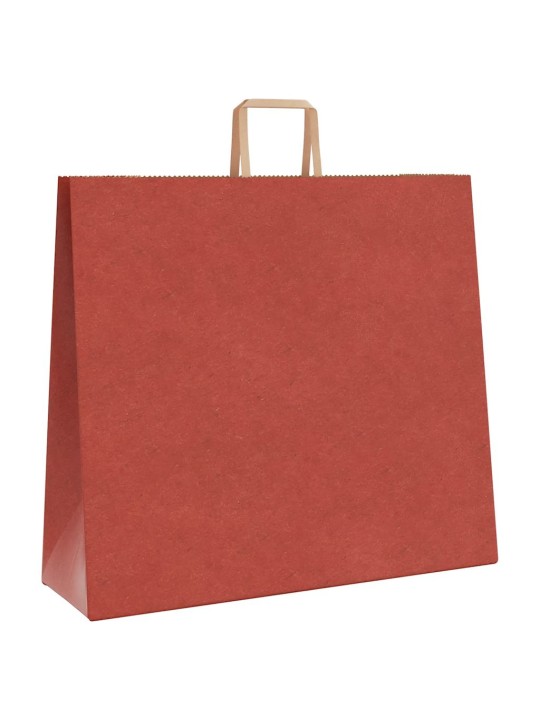 Paperikassit 50 kpl kahvoilla punainen 54x15x49 cm