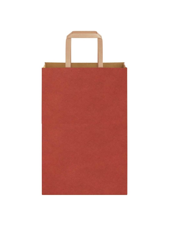 Paperikassit 250 kpl kahvoilla punainen 21x11x31 cm