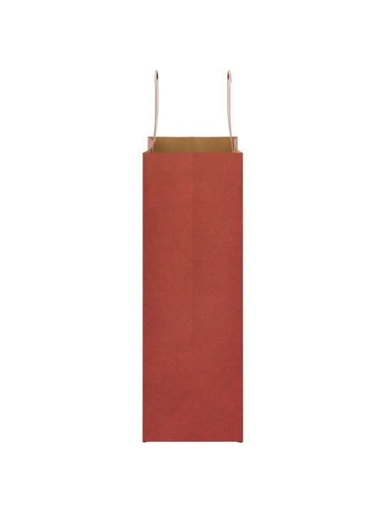 Paperikassit 250 kpl kahvoilla punainen 21x11x31 cm