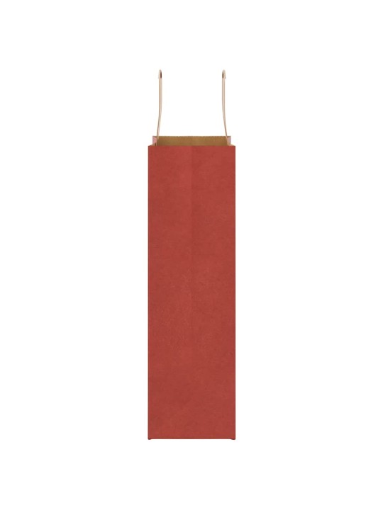 Paperikassit 250 kpl kahvoilla punainen 21x11x36 cm