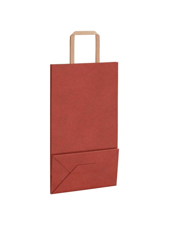 Paperikassit 250 kpl kahvoilla punainen 21x11x36 cm