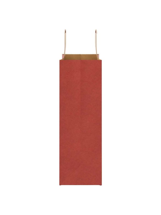 Paperikassit 250 kpl kahvoilla punainen 26x12x35 cm