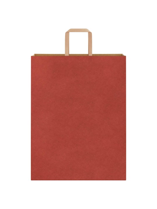 Paperikassit 250 kpl kahvoilla punainen 32x12x42 cm