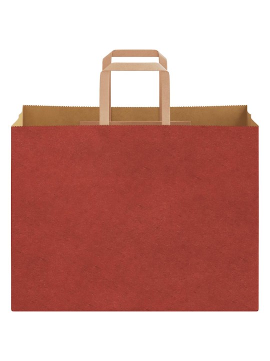 Paperikassit 250 kpl kahvoilla punainen 32x17x25 cm