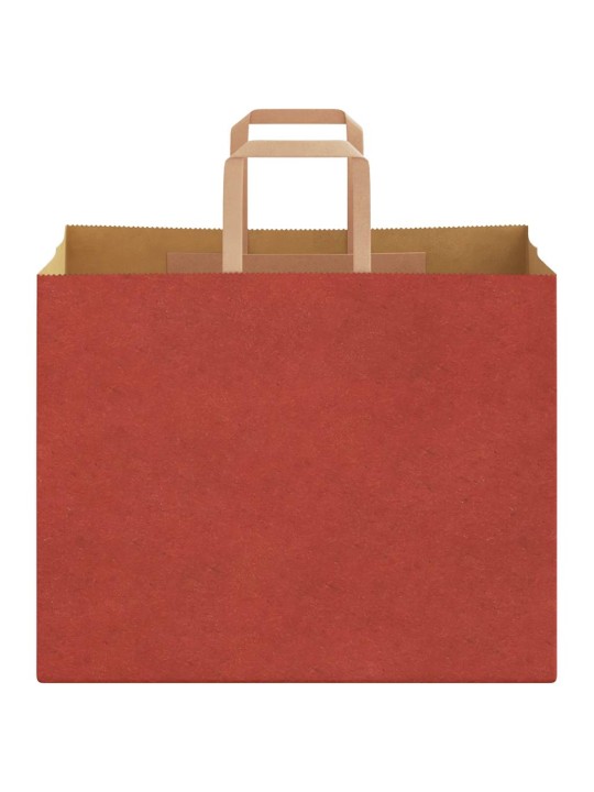 Paperikassit 250 kpl kahvoilla punainen 32x22x24 cm