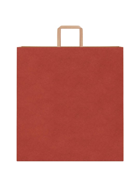 Paperikassit 250 kpl kahvoilla punainen 45x17x48 cm