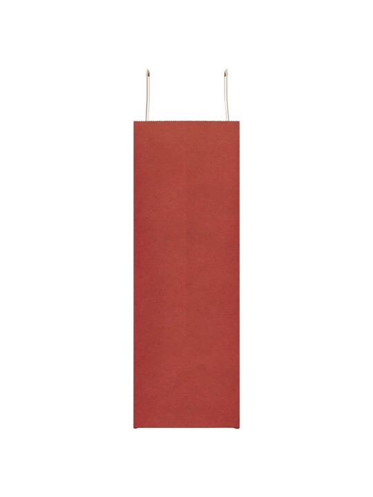 Paperikassit 250 kpl kahvoilla punainen 45x17x48 cm