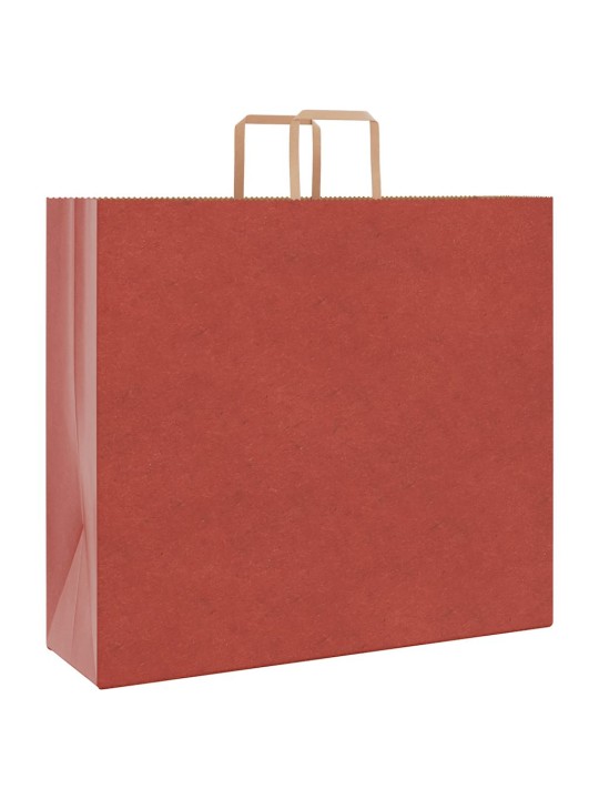 Paperikassit 250 kpl kahvoilla punainen 54x15x49 cm