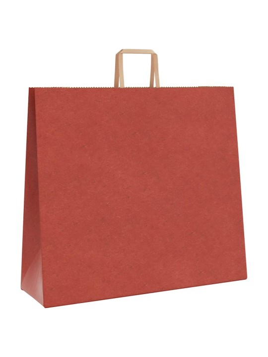 Paperikassit 250 kpl kahvoilla punainen 54x15x49 cm
