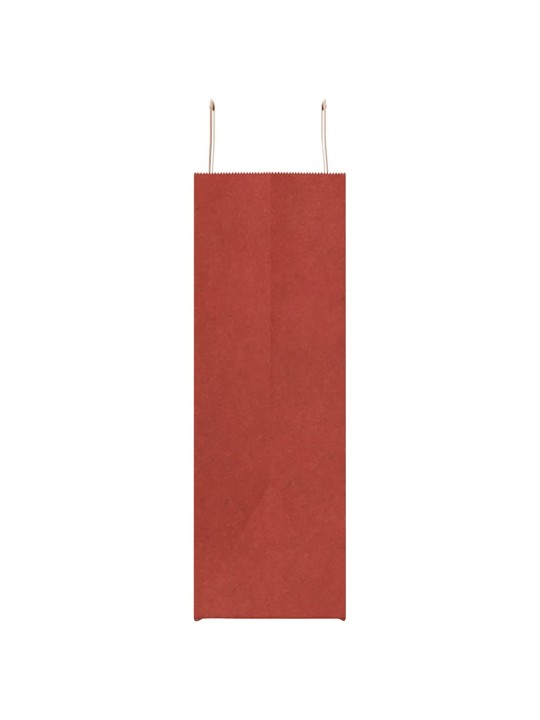Paperikassit 250 kpl kahvoilla punainen 54x15x49 cm