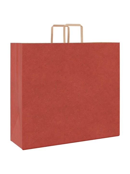Paperikassit 250 kpl kahvoilla punainen 54x15x49 cm