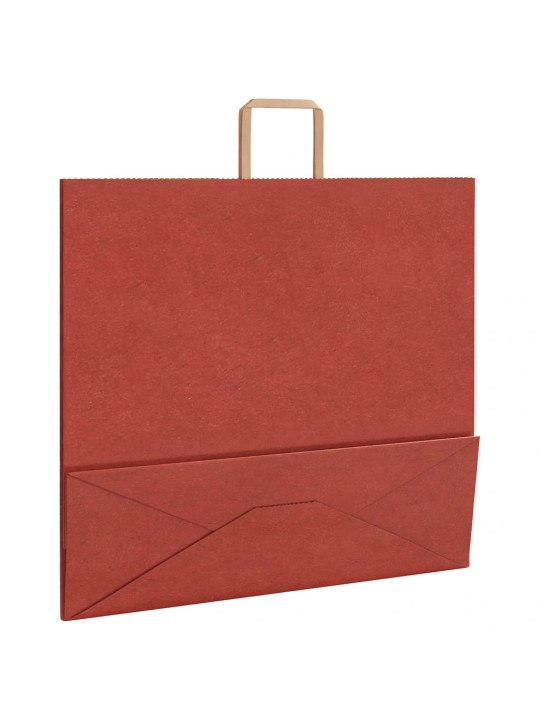 Paperikassit 250 kpl kahvoilla punainen 54x15x49 cm