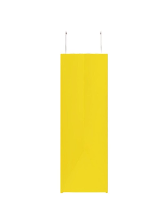 Paperikassit 50 kpl kahvoilla keltainen 54x15x49 cm