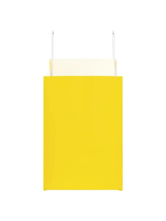 Paperikassit 250 kpl kahvoilla keltainen 32x17x25 cm