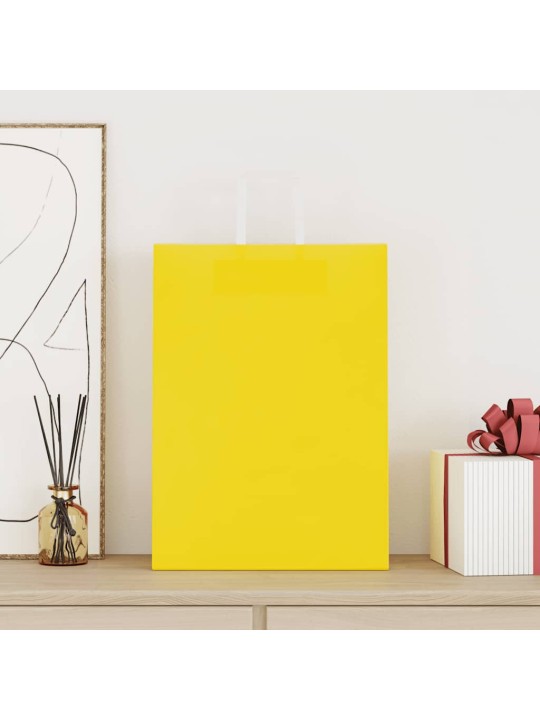 Paperikassit 250 kpl kahvoilla keltainen 32x17x44 cm