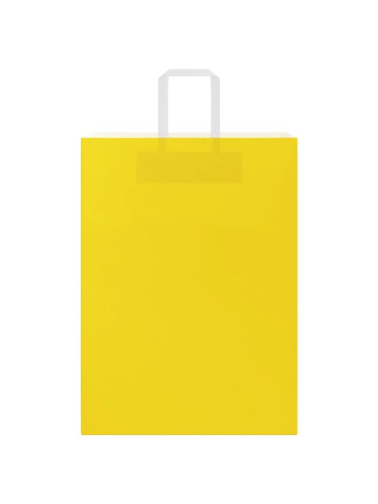 Paperikassit 250 kpl kahvoilla keltainen 32x17x44 cm