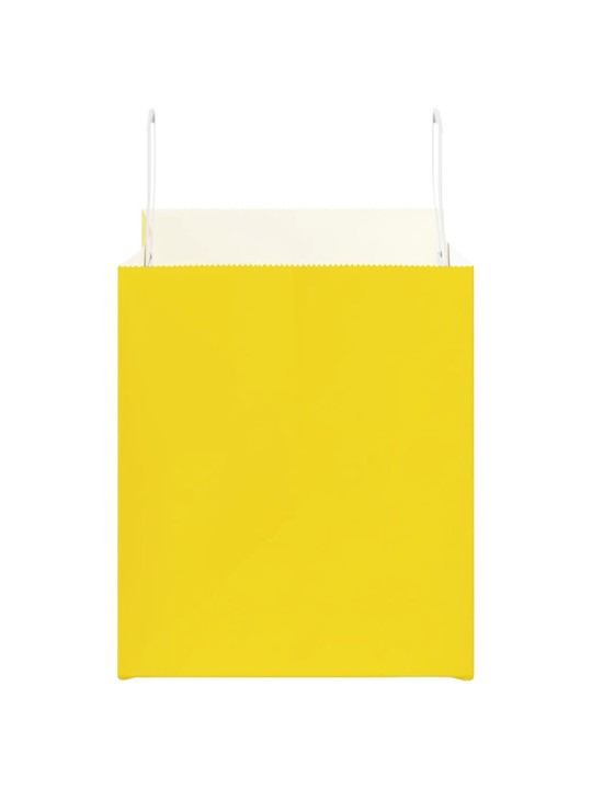Paperikassit 250 kpl kahvoilla keltainen 32x22x24 cm