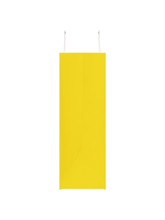 Paperikassit 250 kpl kahvoilla keltainen 54x15x49 cm