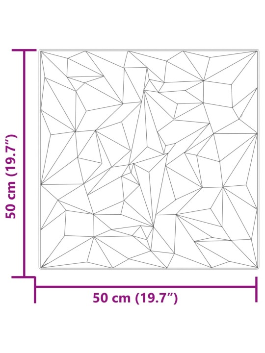 Seinäpaneelit 48 kpl harmaa 50x50 cm XPS 12 m² ametisti