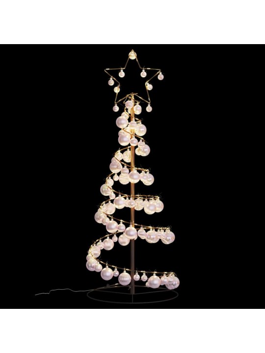 Led joulukuusi koruilla 80 lediä lämmin valkoinen 120 cm