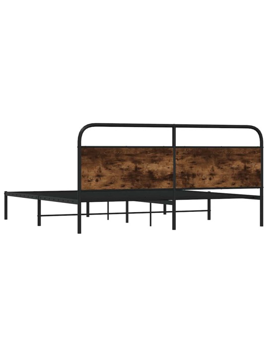 Metallinen sängynrunko ilman patjaa savutammi 200x200 cm