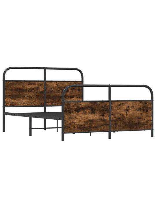 Metallinen sängynrunko ilman patjaa savutammi 140x200 cm