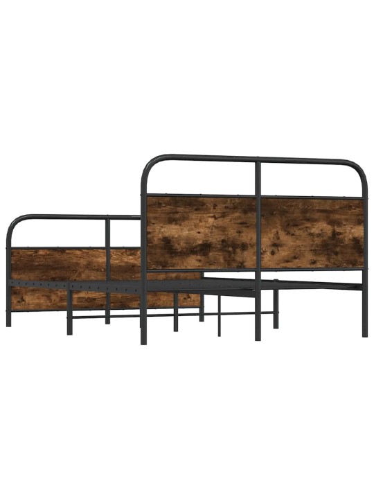 Metallinen sängynrunko ilman patjaa savutammi 140x200 cm