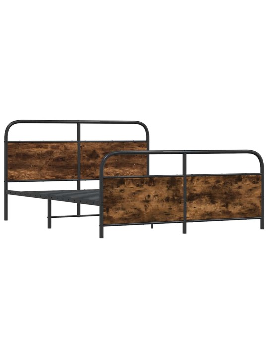 Metallinen sängynrunko ilman patjaa savutammi 200x200 cm