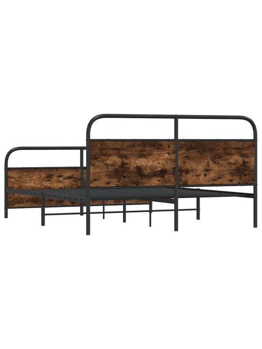 Metallinen sängynrunko ilman patjaa savutammi 200x200 cm