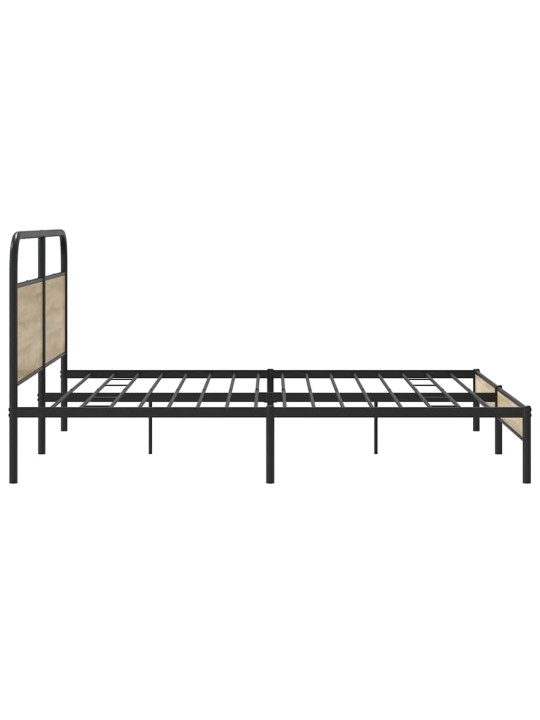 Metallinen sängynrunko ilman patjaa savutammi 200x200 cm