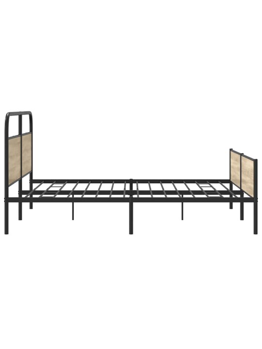 Metallinen sängynrunko ilman patjaa savutammi 200x200 cm