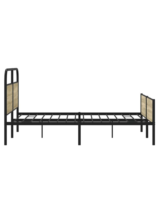 Metallinen sängynrunko ilman patjaa sonoma-tammi 150x200 cm