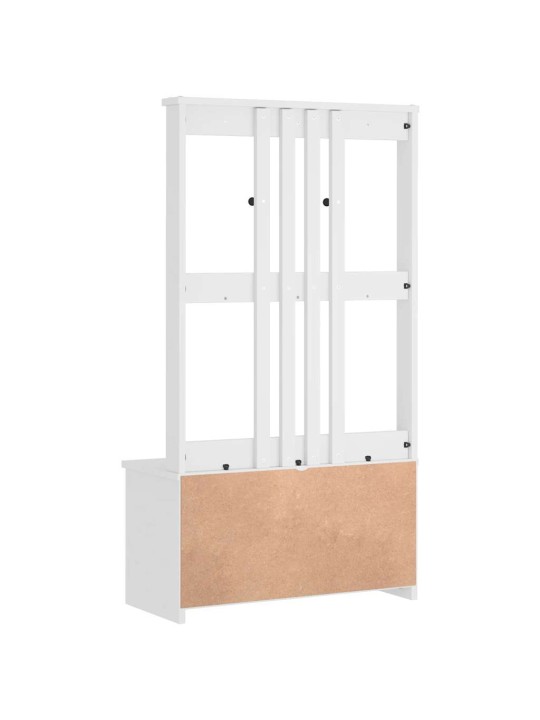 Hallin puu SANDENS valkoinen 87x40x159,5 cm täysi mänty