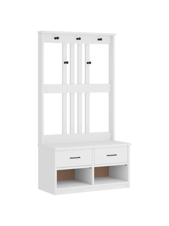 Hallin puu SANDENS valkoinen 87x40x159,5 cm täysi mänty