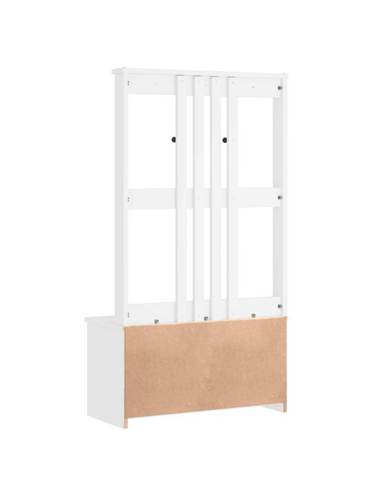 Hallin puu SANDENS valkoinen 87x40x159,5 cm täysi mänty
