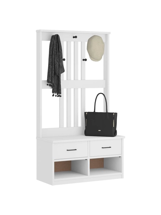 Hallin puu SANDENS valkoinen 87x40x159,5 cm täysi mänty