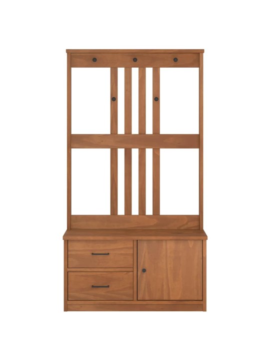 Hallin puu sandens 87x40x159,5 cm täysi mänty