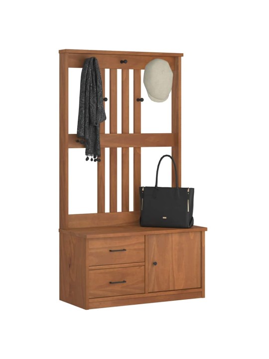 Hallin puu sandens 87x40x159,5 cm täysi mänty
