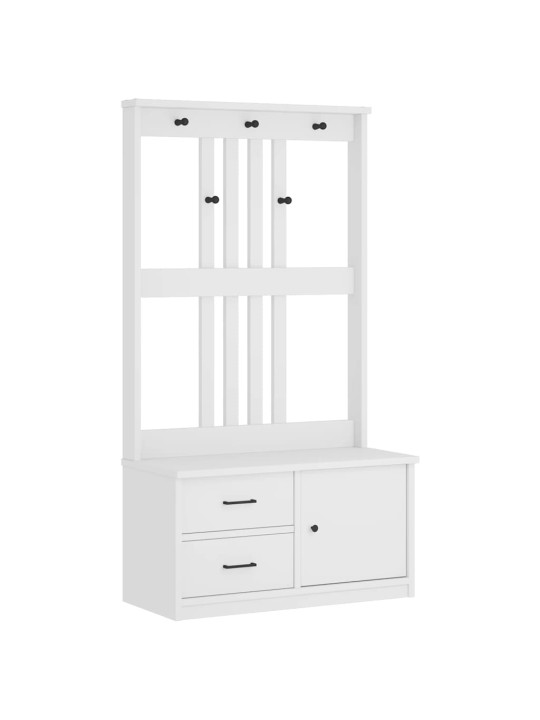Hallin puu SANDENS valkoinen 87x40x159,5 cm täysi mänty