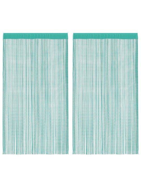 String-verhot 2 kpl turkoosi 140x250 cm
