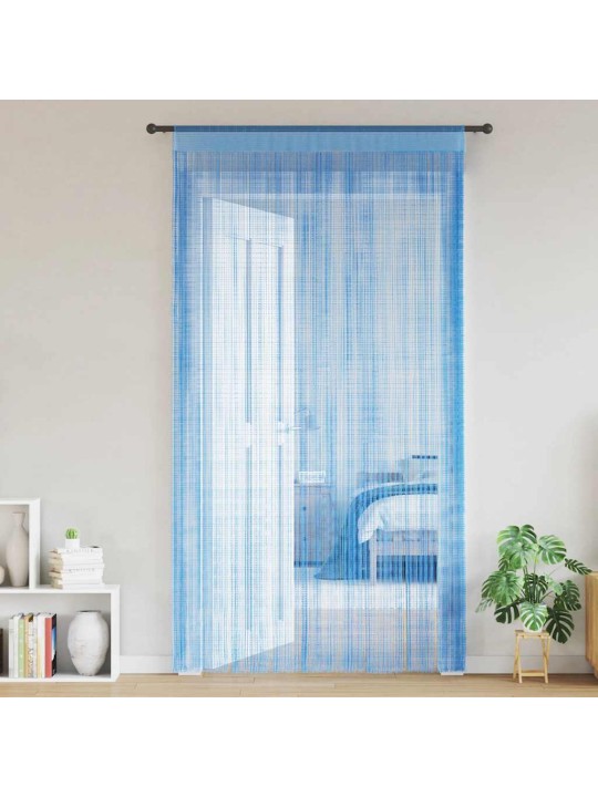 String-verhot 2 kpl vaaleansininen 140x250 cm