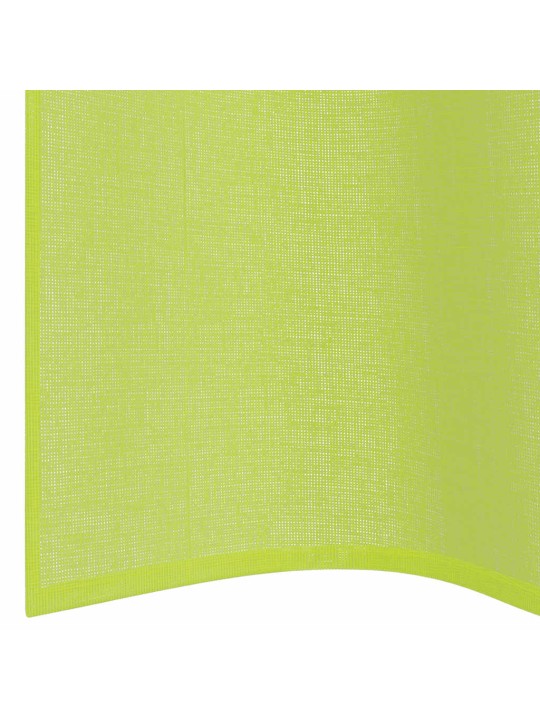 Voileeverhot läpiviennillä 2 kpl omenanvihreä 140x245 cm