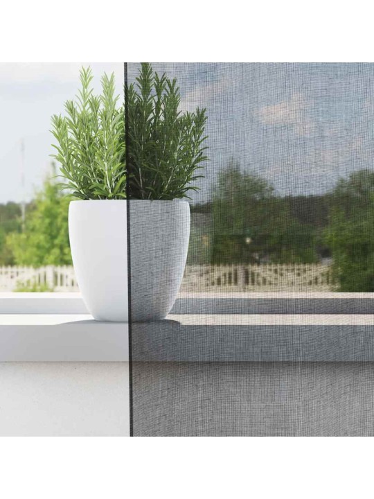 Voileeverhot läpiviennillä 2 kpl musta 140x260 cm