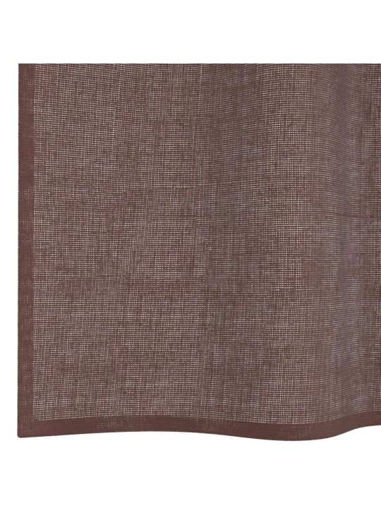 Voileeverhot läpiviennillä 2 kpl ruskea 140x140 cm