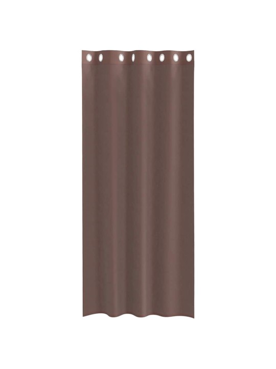 Voileeverhot läpiviennillä 2 kpl ruskea 140x225 cm