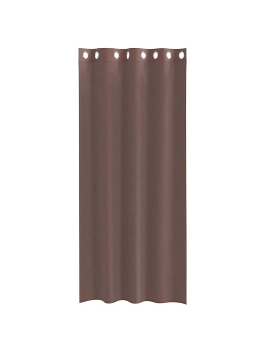 Voileeverhot läpiviennillä 2 kpl ruskea 140x245 cm
