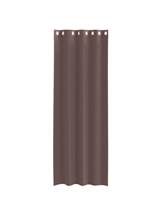 Voileeverhot läpiviennillä 2 kpl ruskea 140x260 cm